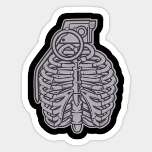 Grenade Ribcage Sticker